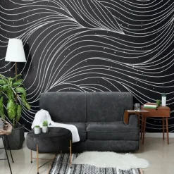 Cool Wallpapers 3D Abstract Mural Wallpaper Wall Mural Wall Stickers Leaves Abstract Outline Picture Suitable For Hotel Living Room Bedroom Art Deco