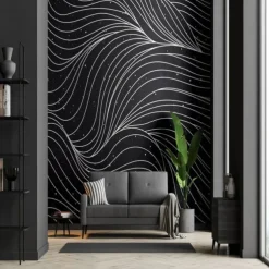 Cool Wallpapers 3D Abstract Mural Wallpaper Wall Mural Wall Stickers Leaves Abstract Outline Picture Suitable For Hotel Living Room Bedroom Art Deco
