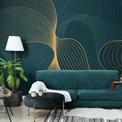 Cool Wallpapers 3D Abstract Mural Wallpaper Wall Mural Wall Stickers Leaves Abstract Outline Picture Suitable For Hotel Living Room Bedroom Art Deco