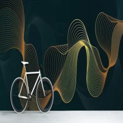 Cool Wallpapers 3D Abstract Mural Wallpaper Wall Mural Wall Stickers Leaves Abstract Outline Picture Suitable For Hotel Living Room Bedroom Art Deco