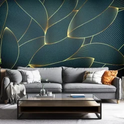 Cool Wallpapers 3D Abstract Mural Wallpaper Wall Mural Wall Stickers Leaves Abstract Outline Picture Suitable For Hotel Living Room Bedroom Art Deco