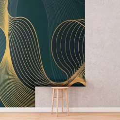 Cool Wallpapers 3D Abstract Mural Wallpaper Wall Mural Wall Stickers Leaves Abstract Outline Picture Suitable For Hotel Living Room Bedroom Art Deco