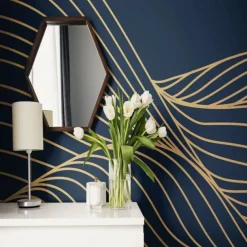 Cool Wallpapers 3D Abstract Mural Wallpaper Wall Mural Wall Stickers Leaves Abstract Outline Picture Suitable For Hotel Living Room Bedroom Art Deco