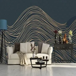 Cool Wallpapers 3D Abstract Mural Wallpaper Wall Mural Wall Stickers Leaves Abstract Outline Picture Suitable For Hotel Living Room Bedroom Art Deco
