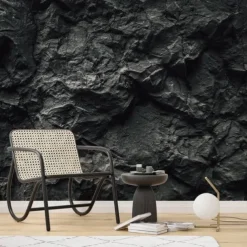 Cool Wallpapers 3D Black Wallpaper Wall Mural Brick Wall Covering Sticker Peel and Stick Removable PVC/Vinyl Material Self Adhesive/Adhesive Required Wall Decor for Living Room Kitchen Bathroom