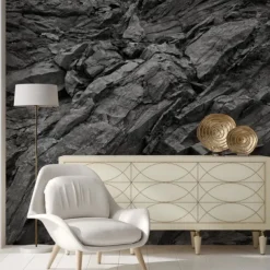 Cool Wallpapers 3D Black Wallpaper Wall Mural Brick Wall Covering Sticker Peel and Stick Removable PVC/Vinyl Material Self Adhesive/Adhesive Required Wall Decor for Living Room Kitchen Bathroom