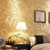 Cool Wallpapers 3D Flower Embossed Wallpaper, Wall Mural Removable Wall Decals For Bedroom, Living Room, Home Decor Wallpaper (without Glue), 20.86in*393.7 Inches