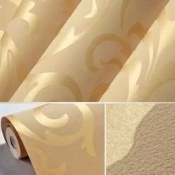 Cool Wallpapers 3D Flower Embossed Wallpaper, Wall Mural Removable Wall Decals For Bedroom, Living Room, Home Decor Wallpaper (without Glue), 20.86in*393.7 Inches