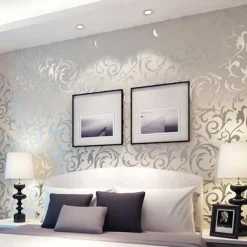 Cool Wallpapers 3D Flower Embossed Wallpaper, Wall Mural Removable Wall Decals For Bedroom, Living Room, Home Decor Wallpaper (without Glue), 20.86in*393.7 Inches