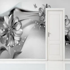 Cool Wallpapers 3D Pink Flower Wallpaper Wall Mural Wall Covering Sticker Peel and Stick Removable PVC/Vinyl Material Self Adhesive/Adhesive Required Wall Decor for Living Room Kitchen Bathroom