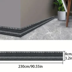 Cool Wallpapers 3D Solid Color Wallpaper Border Wall Mural Upgrade Your Home with 3D Foam Edge Sealing Strip Wall Sticker - Anti-Collision Waterproof and Thickened Adhesive 8x230cm/3.2"x90.55"