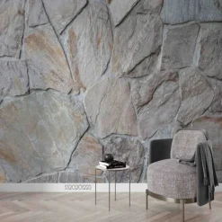 Cool Wallpapers 3D Stone Wallpaper Wall Mural Wall Covering Sticker Peel and Stick Removable PVC/Vinyl Material Self Adhesive/Adhesive Required Wall Decor for Living Room Kitchen Bathroom