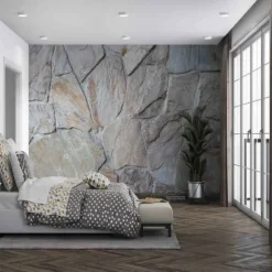 Cool Wallpapers 3D Stone Wallpaper Wall Mural Wall Covering Sticker Peel and Stick Removable PVC/Vinyl Material Self Adhesive/Adhesive Required Wall Decor for Living Room Kitchen Bathroom