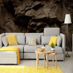 Cool Wallpapers 3D Stone Wallpaper Wall Mural Wall Covering Sticker Peel and Stick Removable PVC/Vinyl Material Self Adhesive/Adhesive Required Wall Decor for Living Room Kitchen Bathroom