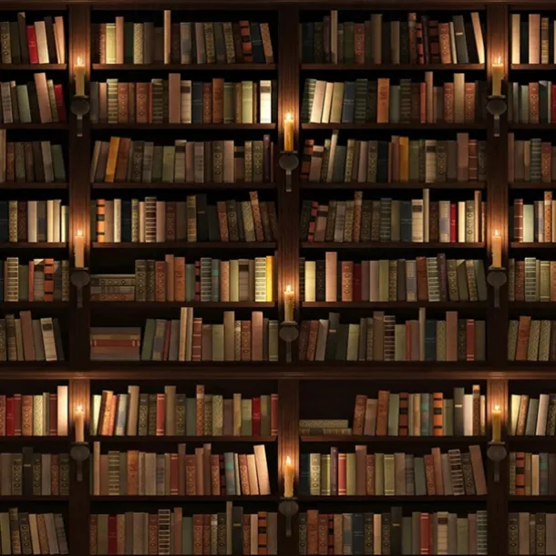 Cool Wallpapers 3D Vintage Wallpaper Wall Mural Bookshelf Wall Covering Sticker Peel and Stick Removable PVC/Vinyl Material Self Adhesive/Adhesive Required Wall Decor for Living Room Kitchen Bathroom