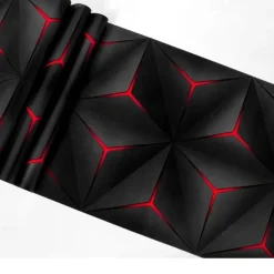 Cool Wallpapers 3D Wallpaper Wall Mural Modern Style PVC Green Red Wallpaper Adhesive Required Wall Mural,Cabinet Furniture Countertop Paper Roll Wallpaper,20.8