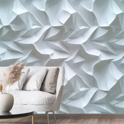 Cool Wallpapers 3D White Wallpaper Wall Mural Wall Covering Sticker Peel and Stick Removable PVC/Vinyl Material Self Adhesive/Adhesive Required Wall Decor for Living Room Kitchen Bathroom