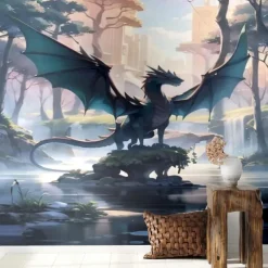 Cool Wallpapers Dragon Wallpaper Wall Mural Wall Sticker Covering Print Peel and Stick Removable Self Adhesive Secret Forest PVC / Vinyl Home Decor
