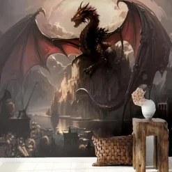 Cool Wallpapers Dragon Wallpaper Wall Mural Wall Sticker Covering Print Peel and Stick Removable Self Adhesive Secret Forest PVC / Vinyl Home Decor