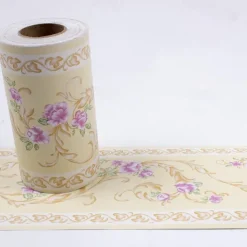 Cool Wallpapers Flower Geometry Wallpaper Wall Mural Border Waistline Peel and Stick Self Adhesive PVC/Vinyl Floral Modern Wall Decal for Room 10*1000CM*1PC