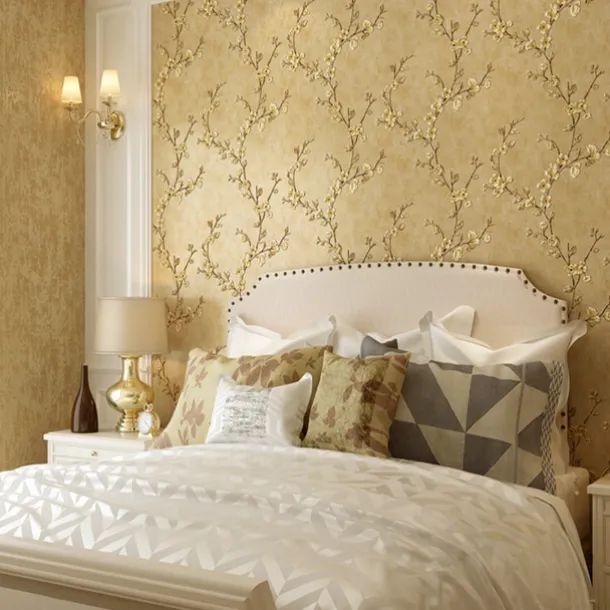 Cool Wallpapers Flower Wallpaper Wall Mural 3D Wall Cover Sticker Film Peel and Stick Removable Self Adhesive Embossed Plum Blossom Non Woven Home Decoration 300*53cm