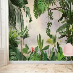 Cool Wallpapers Forest Beautiful Wallpaper Wall Mural Wall Sticker Covering Print Peel and Stick Removable Self Adhesive Scenic Tropical Rainforest Plantain PVC / Vinyl Home Decor