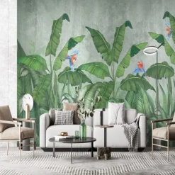 Cool Wallpapers Forest Beautiful Wallpaper Wall Mural Wall Sticker Covering Print Peel and Stick Removable Self Adhesive Scenic Tropical Rainforest Plantain PVC / Vinyl Home Decor