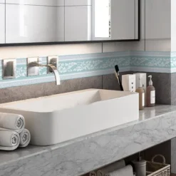 Cool Wallpapers Geometric Wallpaper Border Waistline Wall Mural Peel and Stick Self Adhesive PVC/Vinyl Modern Wall Decal for Room 12x500cm/4.72''x196.8''