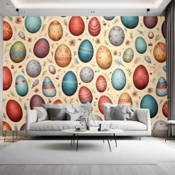 Cool Wallpapers Green Gold Plant Wallpaper Wall Mural Roll Sticker Peel and Stick Removable PVC/Vinyl Material Self Adhesive/Adhesive Required Wall Decor for Living Room Kitchen Bathroom