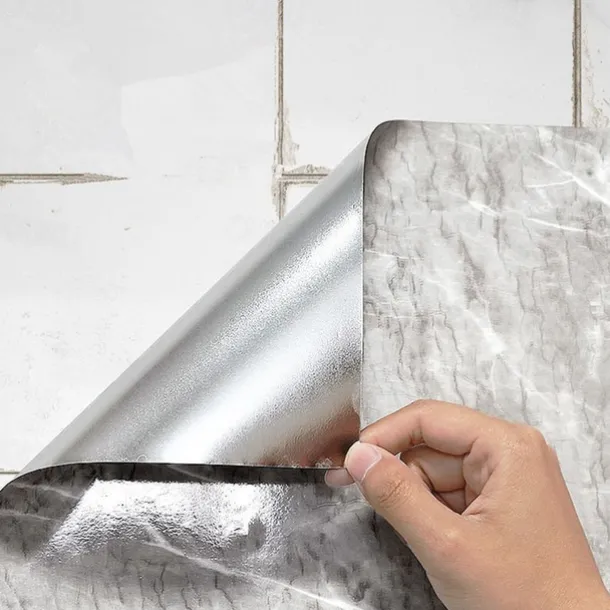 Cool Wallpapers Grey Wallpaper Wall Mural Marble Peel And Stick Wall Sticker Self-Adhesive Waterproof Oil Proof Fireproof, Easily Removable Wall Covering Kitchen Countertop And Cabinet Shelf Liner