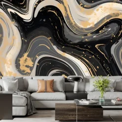 Cool Wallpapers Luxury Marble Wallpaper Wall Mural Roll Wall Covering Sticker Peel and Stick Removable PVC/Vinyl Material Self Adhesive/Adhesive Required Wall Decor for Living Room Kitchen Bathroom