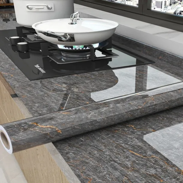 Cool Wallpapers Marble Kitchen Wallpaper Wall Mural Countertop Protection Pad Stove Oil Proof Waterproof Self-Adhesive Cabinet Moisture-Proof Fireproof High-Temperature Resistant Thickened