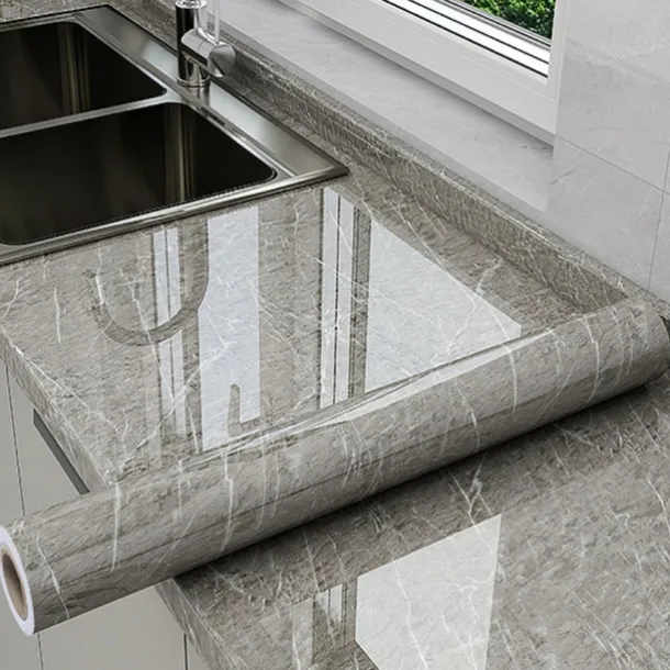 Cool Wallpapers Marble Kitchen Wallpaper Wall Mural Countertop Protection Pad Stove Oil Proof Waterproof Self-Adhesive Cabinet Moisture-Proof Fireproof High-Temperature Resistant Thickened