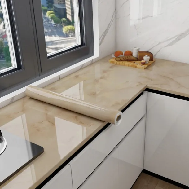 Cool Wallpapers Marble Wallpaper Wall Mural Peel Stick Sticker Self-Adhesive Oilproof High Temperature Waterproof Easily Removable Covering Kitchen Countertop Cabinet Shelf Liner 60x200cm/24"x78.74"