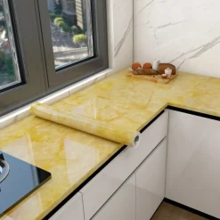 Cool Wallpapers Marble Wallpaper Wall Mural Peel Stick Sticker Self-Adhesive Oilproof High Temperature Waterproof Easily Removable Covering Kitchen Countertop Cabinet Shelf Liner 60x200cm/24