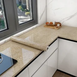 Cool Wallpapers Marble Wallpaper Wall Mural Peel Stick Sticker Self-Adhesive Oilproof High Temperature Waterproof Easily Removable Covering Kitchen Countertop Cabinet Shelf Liner 60x200cm/24