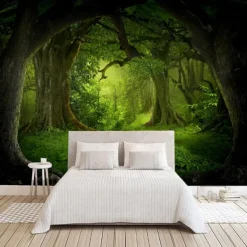 Cool Wallpapers Nature Forest Wallpaper Wall Mural Wall Sticker Covering Print Peel and Stick Removable Self Adhesive Secret Forest PVC / Vinyl Home Decor