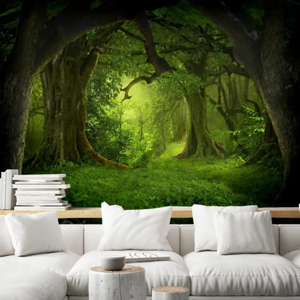 Cool Wallpapers Nature Forest Wallpaper Wall Mural Wall Sticker Covering Print Peel and Stick Removable Self Adhesive Secret Forest PVC / Vinyl Home Decor