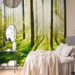 Cool Wallpapers Nature Wallpaper Wall Mural Forest Wall Covering Sticker Peel and Stick Removable PVC/Vinyl Material Self Adhesive/Adhesive Required Wall Decor for Living Room Kitchen Bathroom