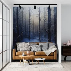 Cool Wallpapers Nature Wallpaper Wall Mural Forest Wall Covering Sticker Peel and Stick Removable PVC/Vinyl Material Self Adhesive/Adhesive Required Wall Decor for Living Room Kitchen Bathroom