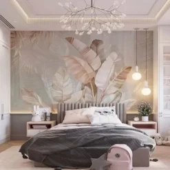 Cool Wallpapers Nature Wallpaper Wall Mural Botanical Plants Wall Covering Sticker Peel Stick Removable PVC/Vinyl Material Self Adhesive/Adhesive Required Wall Decor for Living Room Kitchen Bathroom