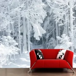 Cool Wallpapers Nature Wallpaper Wall Mural Black and White Peel And Stick Removable PVC/Vinyl Material Self Adhesive/Adhesive Required Wall Decor Wall Mural for Living Room Bedroom