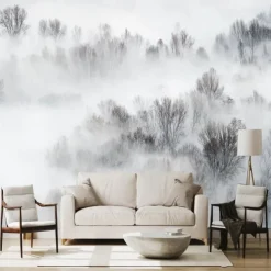 Cool Wallpapers Nature Wallpaper Wall Mural Black and White Peel And Stick Removable PVC/Vinyl Material Self Adhesive/Adhesive Required Wall Decor Wall Mural for Living Room Bedroom