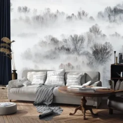 Cool Wallpapers Nature Wallpaper Wall Mural Black and White Peel And Stick Removable PVC/Vinyl Material Self Adhesive/Adhesive Required Wall Decor Wall Mural for Living Room Bedroom