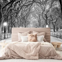 Cool Wallpapers Nature Wallpaper Wall Mural Black and White Peel And Stick Removable PVC/Vinyl Material Self Adhesive/Adhesive Required Wall Decor Wall Mural for Living Room Bedroom