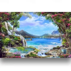 Cool Wallpapers Nature Wallpaper Wall Mural Fantasy Roll Wall Covering Sticker Peel and Stick Removable PVC/Vinyl Material Self Adhesive/Adhesive Required Wall Decor for Living Room Kitchen Bathroom