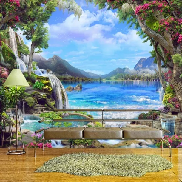 Cool Wallpapers Nature Wallpaper Wall Mural Fantasy Roll Wall Covering Sticker Peel and Stick Removable PVC/Vinyl Material Self Adhesive/Adhesive Required Wall Decor for Living Room Kitchen Bathroom