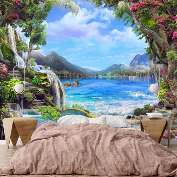 Cool Wallpapers Nature Wallpaper Wall Mural Fantasy Roll Wall Covering Sticker Peel and Stick Removable PVC/Vinyl Material Self Adhesive/Adhesive Required Wall Decor for Living Room Kitchen Bathroom