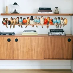 Cool Wallpapers 1Pcs Birds Wall Stickers, Removable 3D Birds Stickers Wallpaper Border, Wall Mural Vinyl Wall Art Decor For Kids Bedroom, Living Room, Nursery Room, 35.4x7.8 Inches