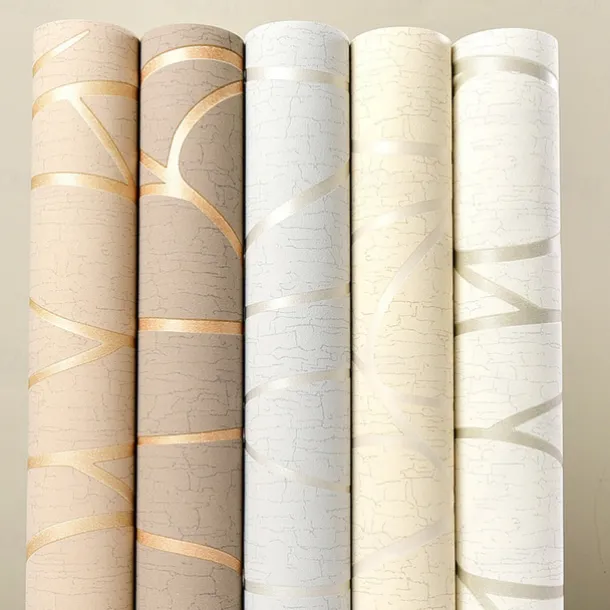 Cool Wallpapers Textured Wallpaper Wall Mural Non-Woven 3D Wallpaper Modern Print Embossed Stripe Wall Covering Sticker Film for Home Living Room Bedroom Indoor TV Background Home Decor 53*1000cm